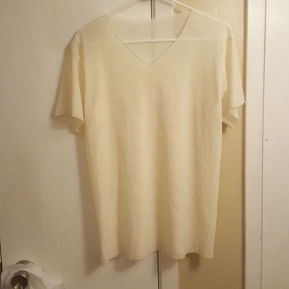 Asos White short sleeve mesh shirt